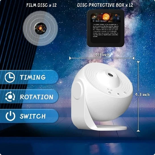 Galaxy Star Projector – 360° Rotating Night Light