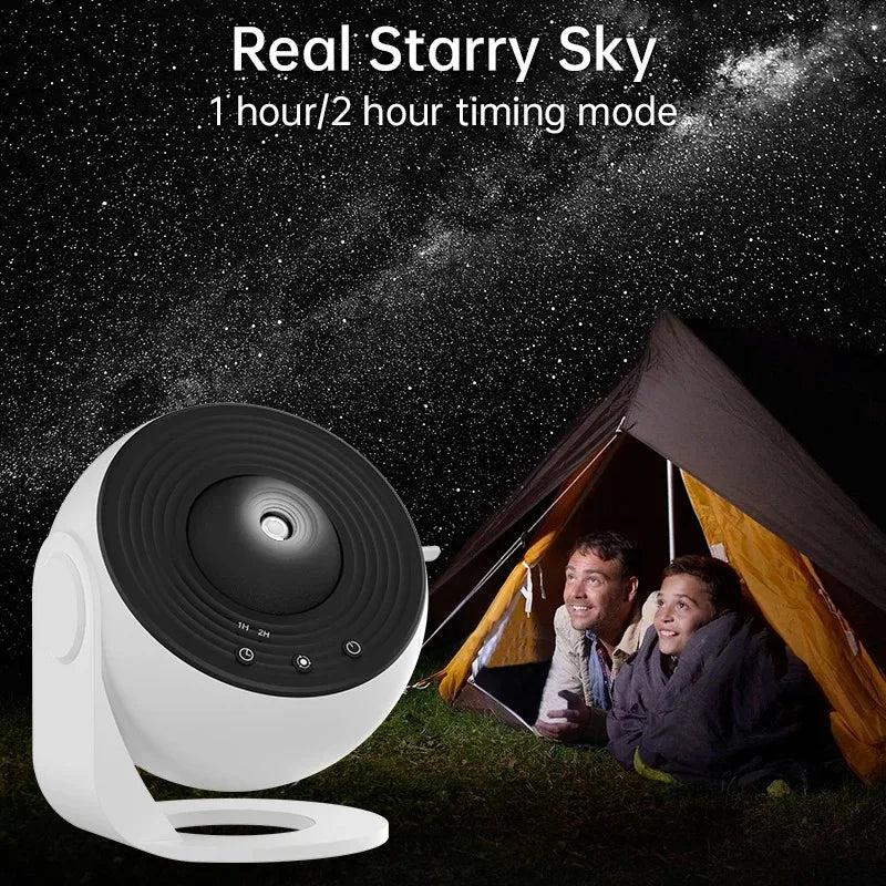 Galaxy Star Projector – 360° Rotating Night Light