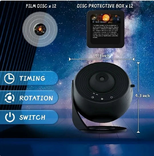 Galaxy Star Projector – 360° Rotating Night Light