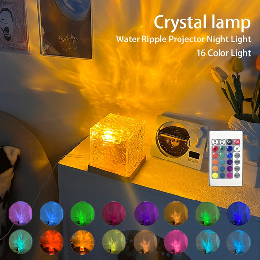 Rotating Water Ripple Projector – Multicolor Night Light