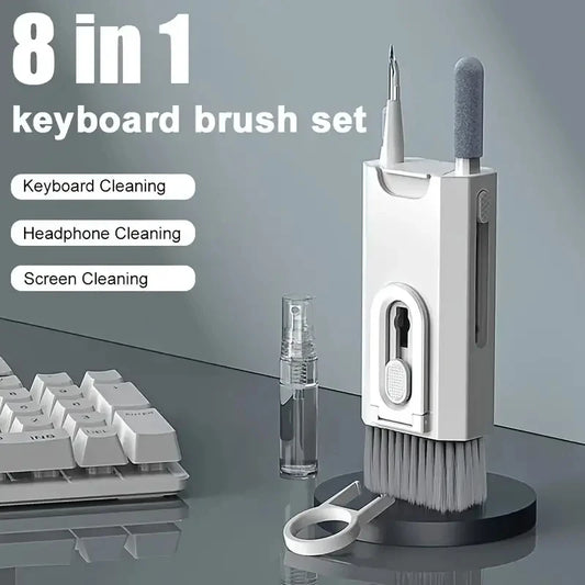 8-in-1 Keyboard & Electronics Cleaning Kit – Brush & Tools for Screens & Earbuds